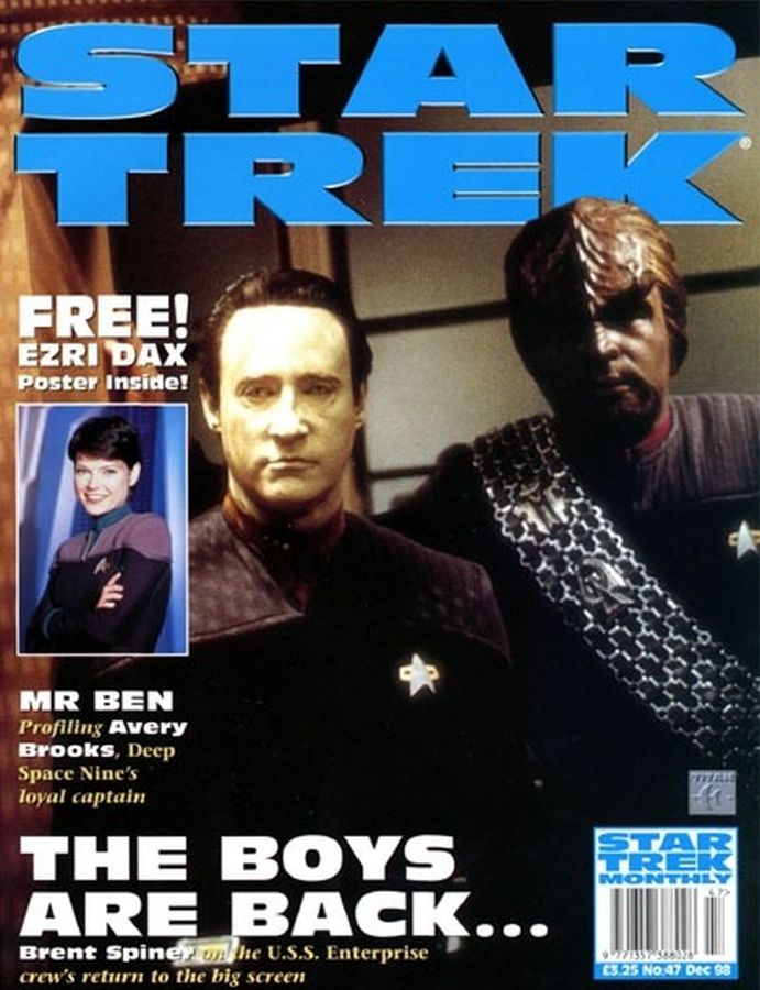 STAR TREK MAGAZINE (UK) magazine side cover Issue 47 December 1998