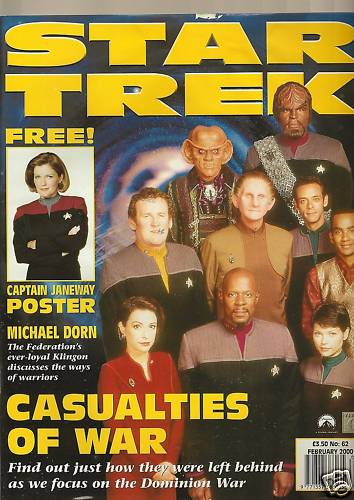 STAR TREK MAGAZINE (UK) magazine side cover Issue 62 February 2000