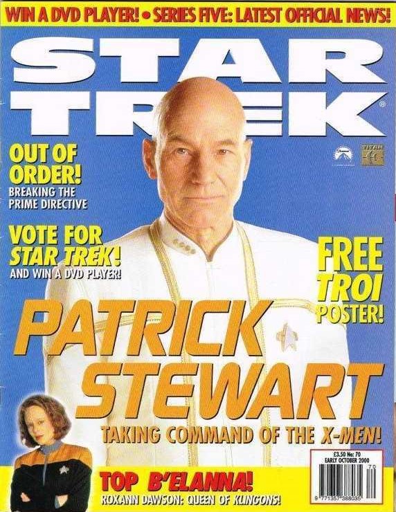 STAR TREK MAGAZINE (UK) magazine side cover Issue 70 October 2000