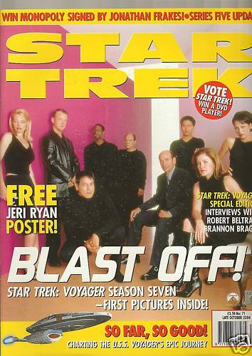 STAR TREK MAGAZINE (UK) magazine side cover Issue 71 Late October 2000