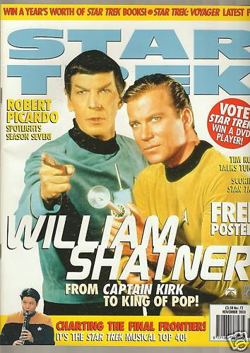 STAR TREK MAGAZINE (UK) magazine side cover Issue 72 November 2000