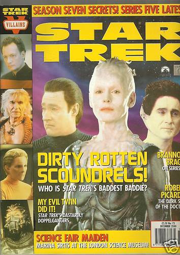 STAR TREK MAGAZINE (UK) magazine side cover Issue 73 December 2000