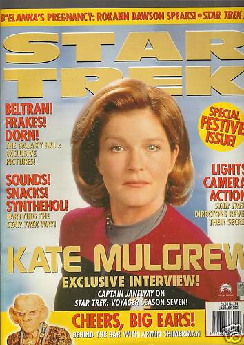 STAR TREK MAGAZINE (UK) magazine side cover Issue 74 January 2001