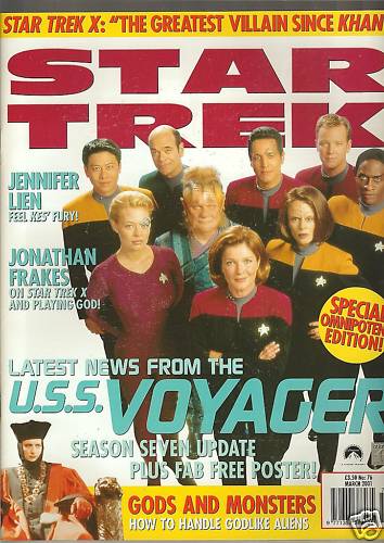 STAR TREK MAGAZINE (UK) magazine side cover Issue 76 March 2001