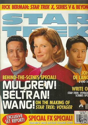 STAR TREK MAGAZINE (UK) magazine side cover Issue 78 May 2001