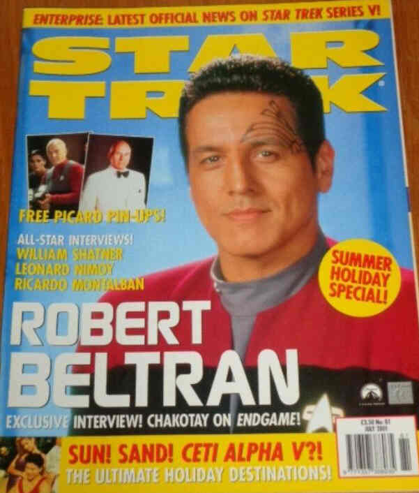 STAR TREK MAGAZINE (UK) magazine side cover Issue 81 July 2001