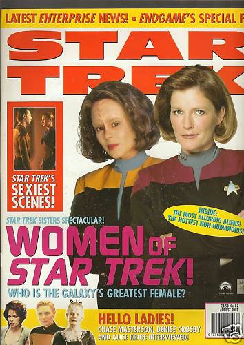 STAR TREK MAGAZINE (UK) magazine side cover Issue 82 August 2001