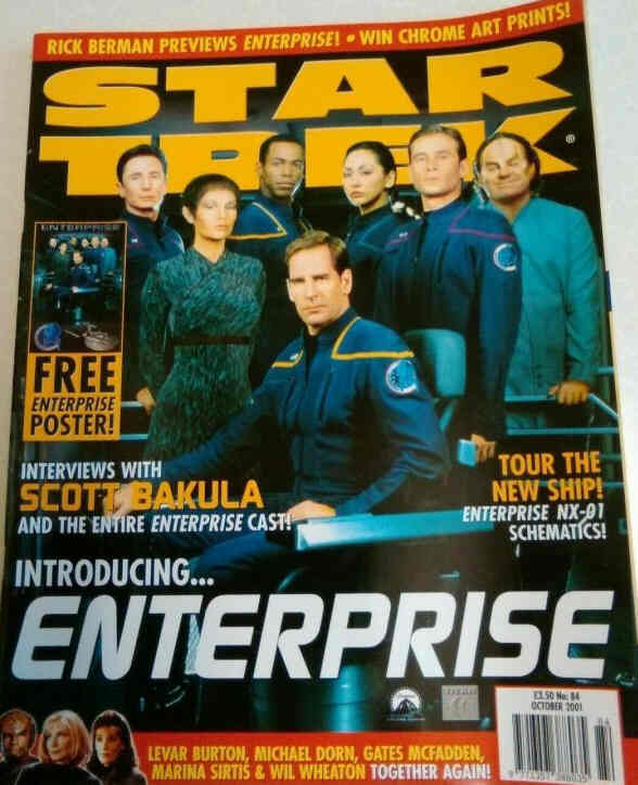 STAR TREK MAGAZINE (UK) magazine side cover Issue 84 October 2001