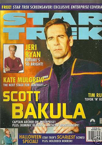 STAR TREK MAGAZINE (UK) magazine side cover Issue 85 November 2001