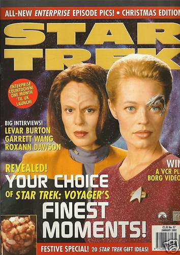 STAR TREK MAGAZINE (UK) magazine side cover Issue 87 January 2002
