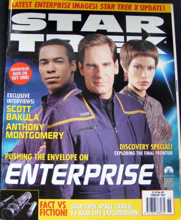 STAR TREK MAGAZINE (UK) magazine side cover Issue 88 February 2002