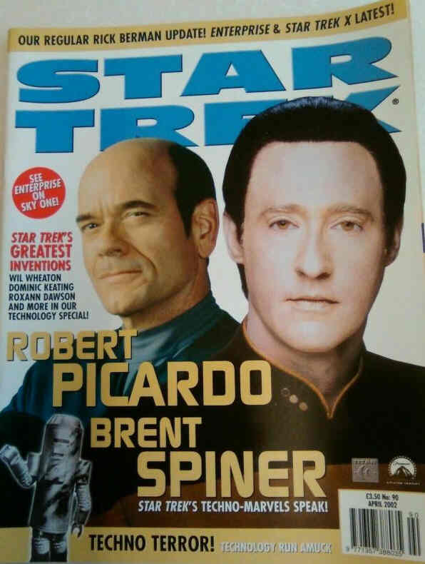STAR TREK MAGAZINE (UK) magazine side cover Issue 90 April 2002