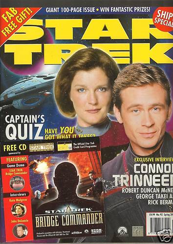 STAR TREK MAGAZINE (UK) magazine side cover Issue 92 Spring 2002