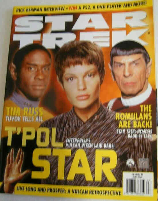 STAR TREK MAGAZINE (UK) magazine side cover Issue 93 June 2002