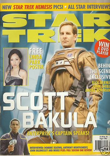 STAR TREK MAGAZINE (UK) magazine side cover Issue 95 August 2002