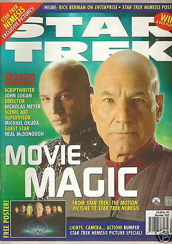 STAR TREK MAGAZINE (UK) magazine side cover Issue 99 December 2002