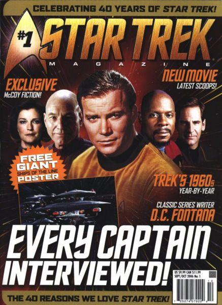 STAR TREK MAGAZINE (USA) magazine side cover Issue 1 September/October 2006