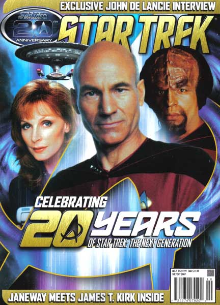 STAR TREK MAGAZINE (USA) magazine side cover Issue 7 September/October 2007