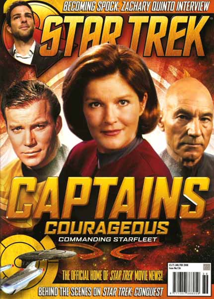 STAR TREK MAGAZINE (USA) magazine side cover Issue 9 January/February 2008