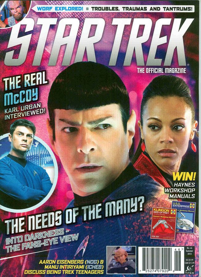 STAR TREK MAGAZINE (USA) magazine side cover Issue 46 Summer 2013