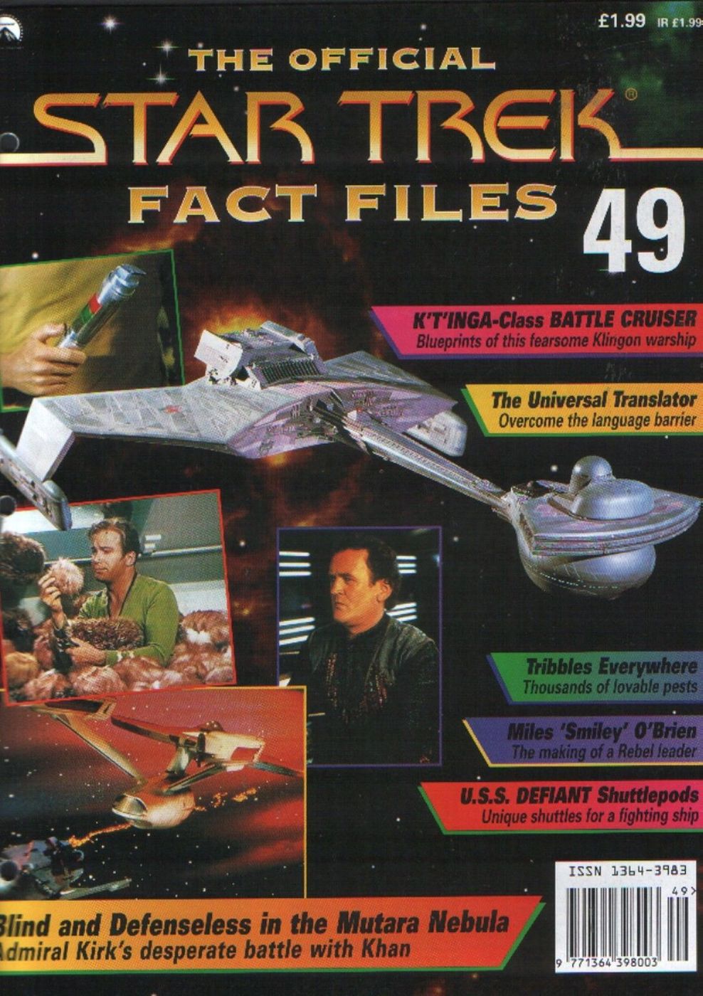 STAR TREK FACT FILES magazine side cover Issue 49  