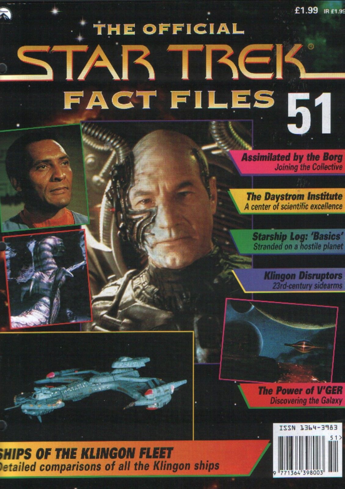 STAR TREK FACT FILES magazine side cover Issue 51  