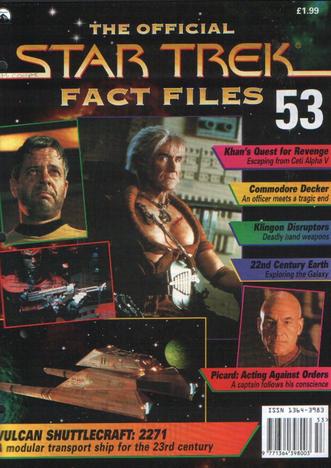 STAR TREK FACT FILES magazine side cover Issue 53  