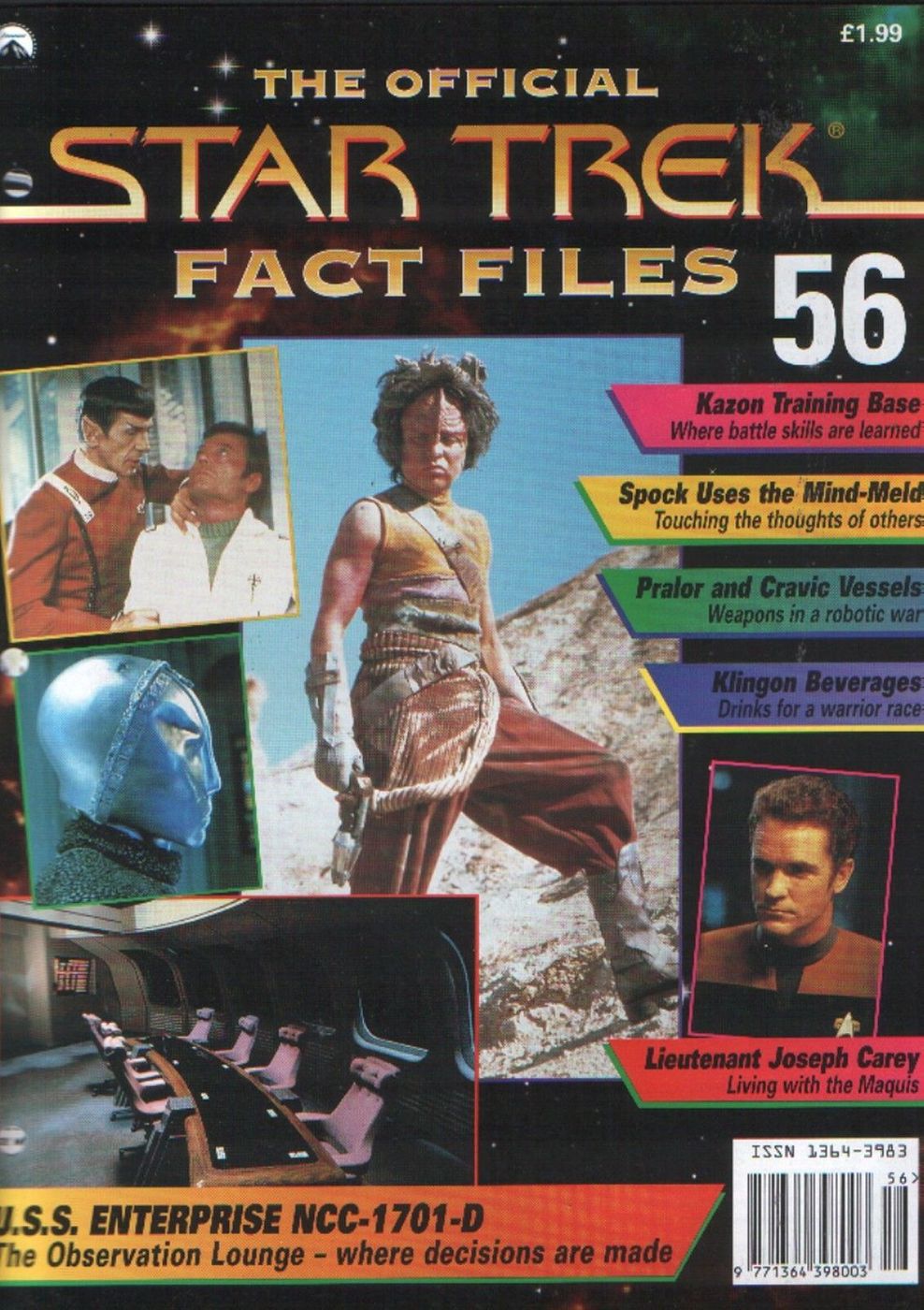 STAR TREK FACT FILES magazine side cover Issue 56  