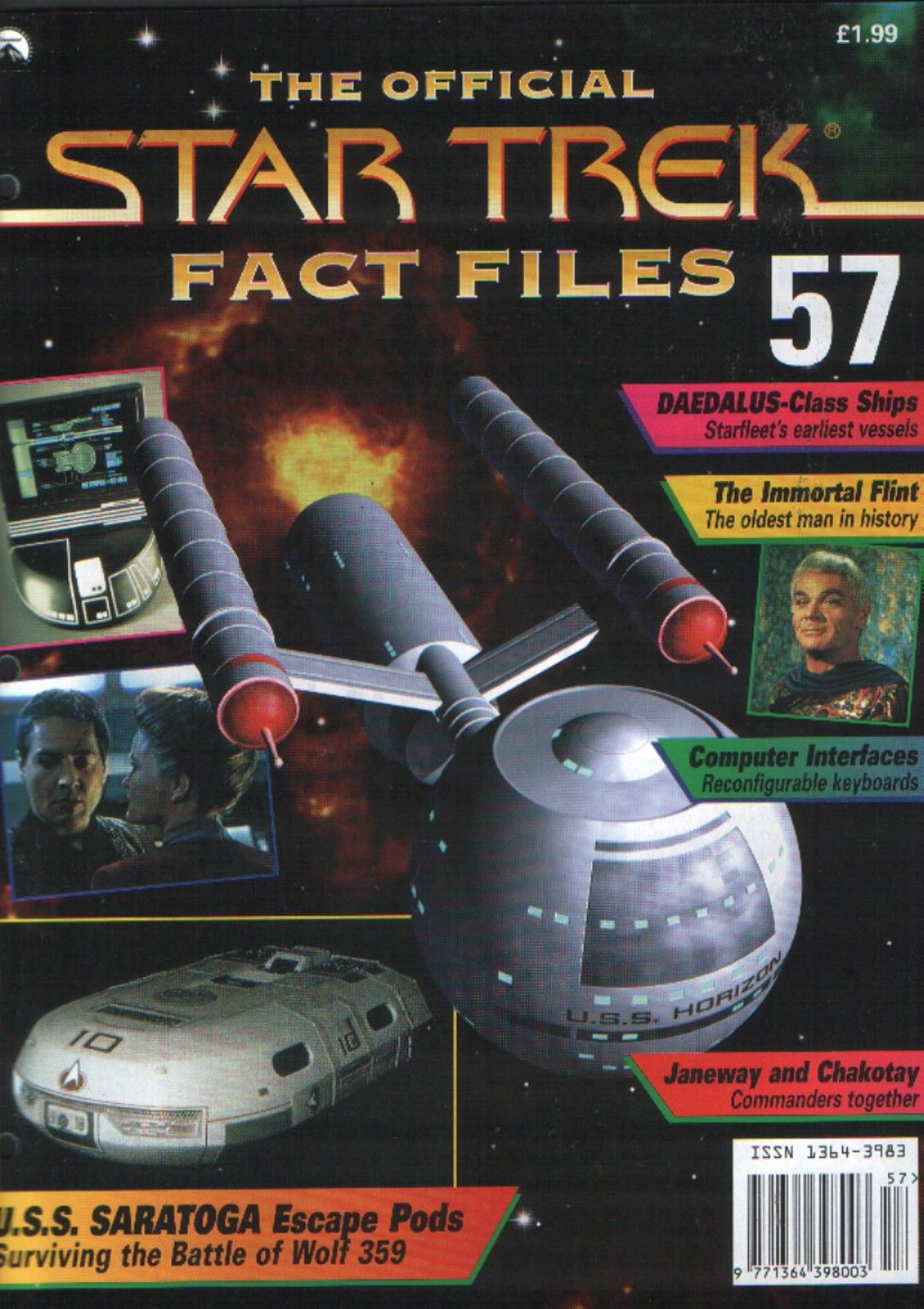 STAR TREK FACT FILES magazine side cover Issue 57  