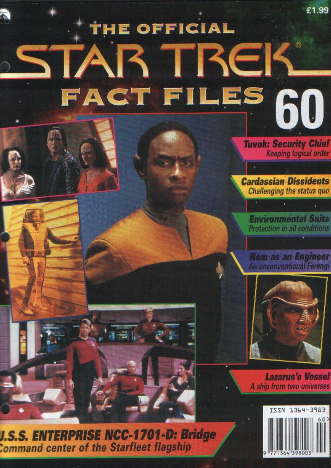 STAR TREK FACT FILES magazine side cover Issue 60  