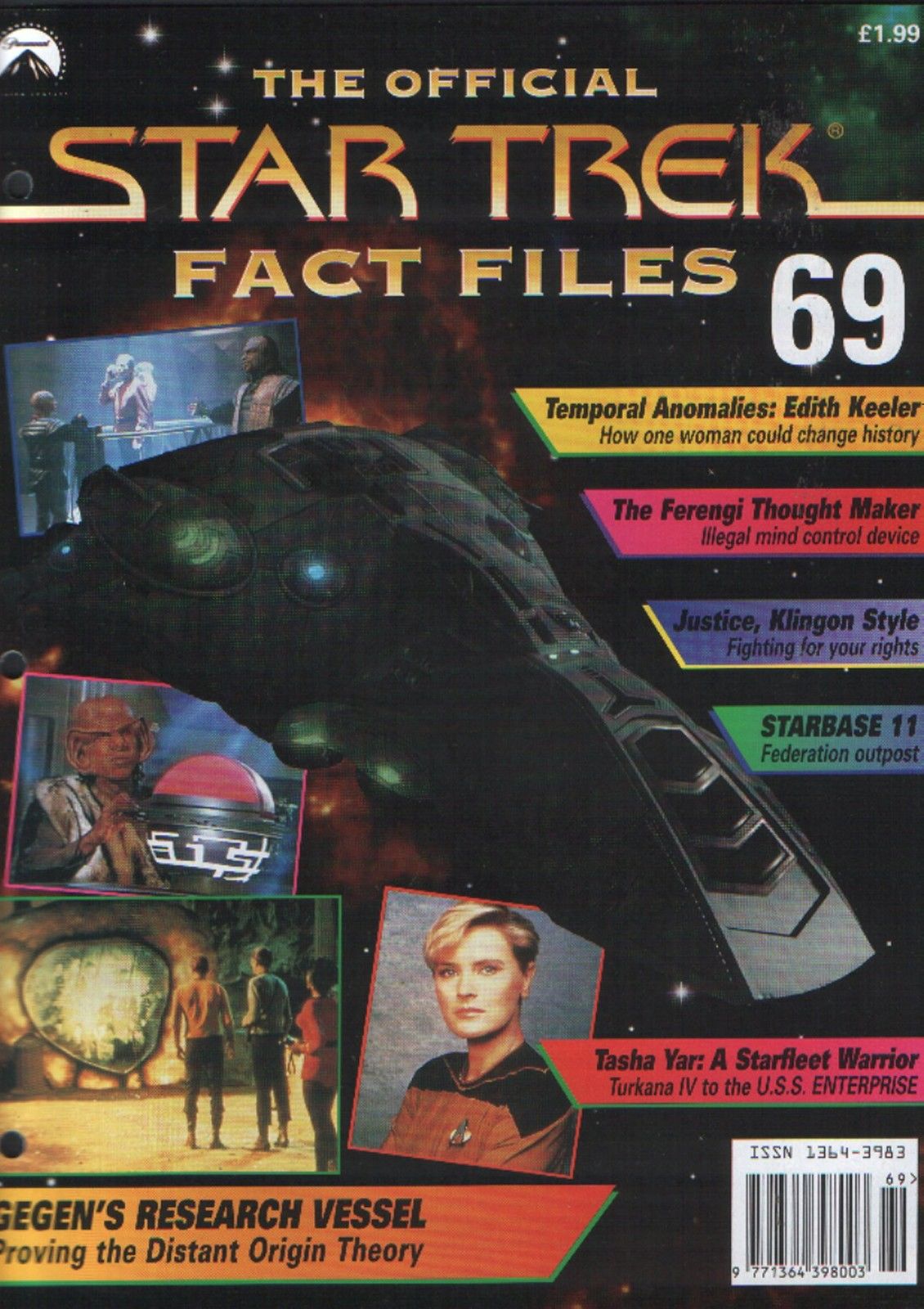 STAR TREK FACT FILES magazine side cover Issue 69  