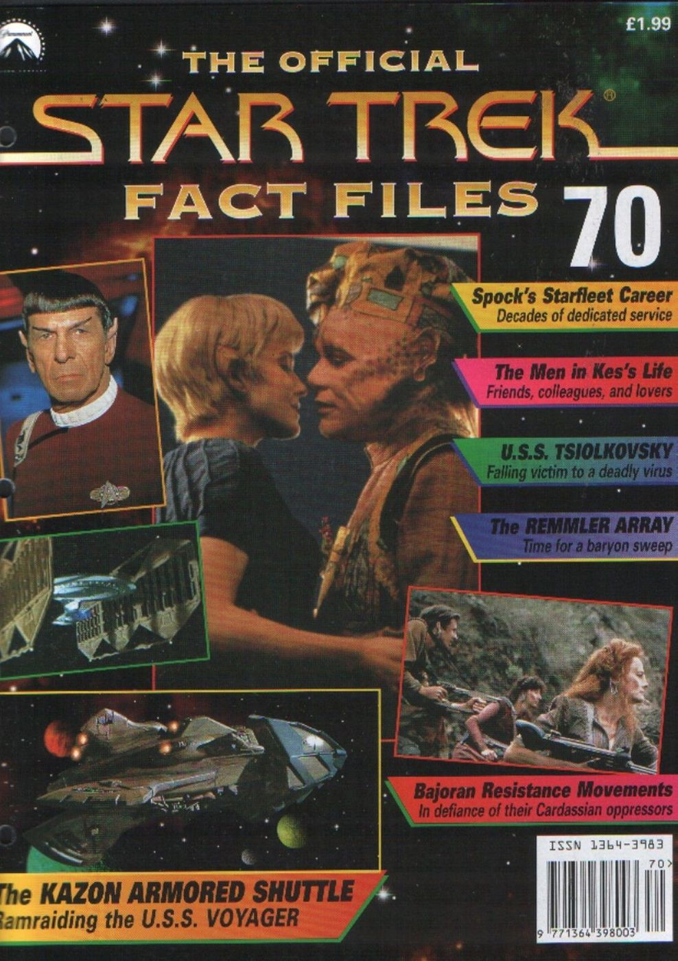 STAR TREK FACT FILES magazine side cover Issue 70  