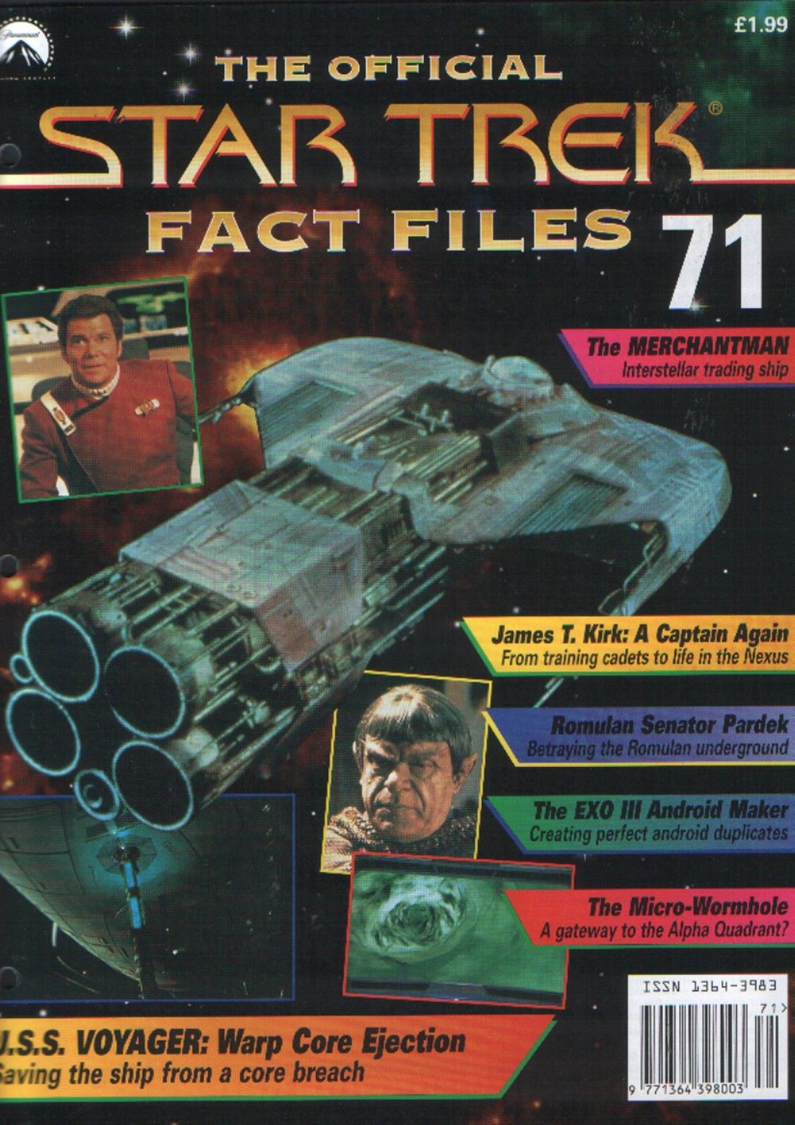 STAR TREK FACT FILES magazine side cover Issue 71  