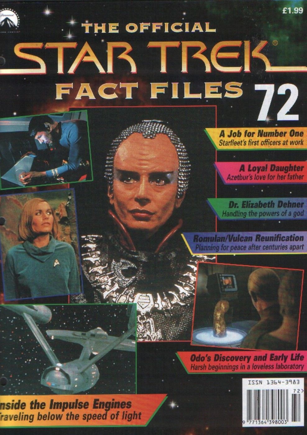 STAR TREK FACT FILES magazine side cover Issue 72  
