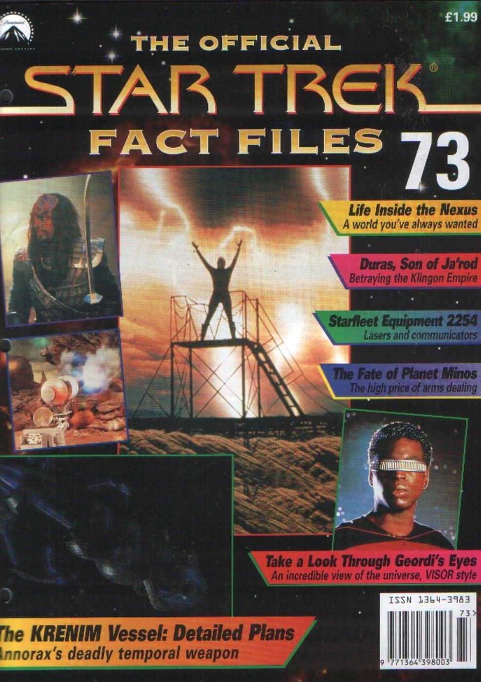 STAR TREK FACT FILES magazine side cover Issue 73  