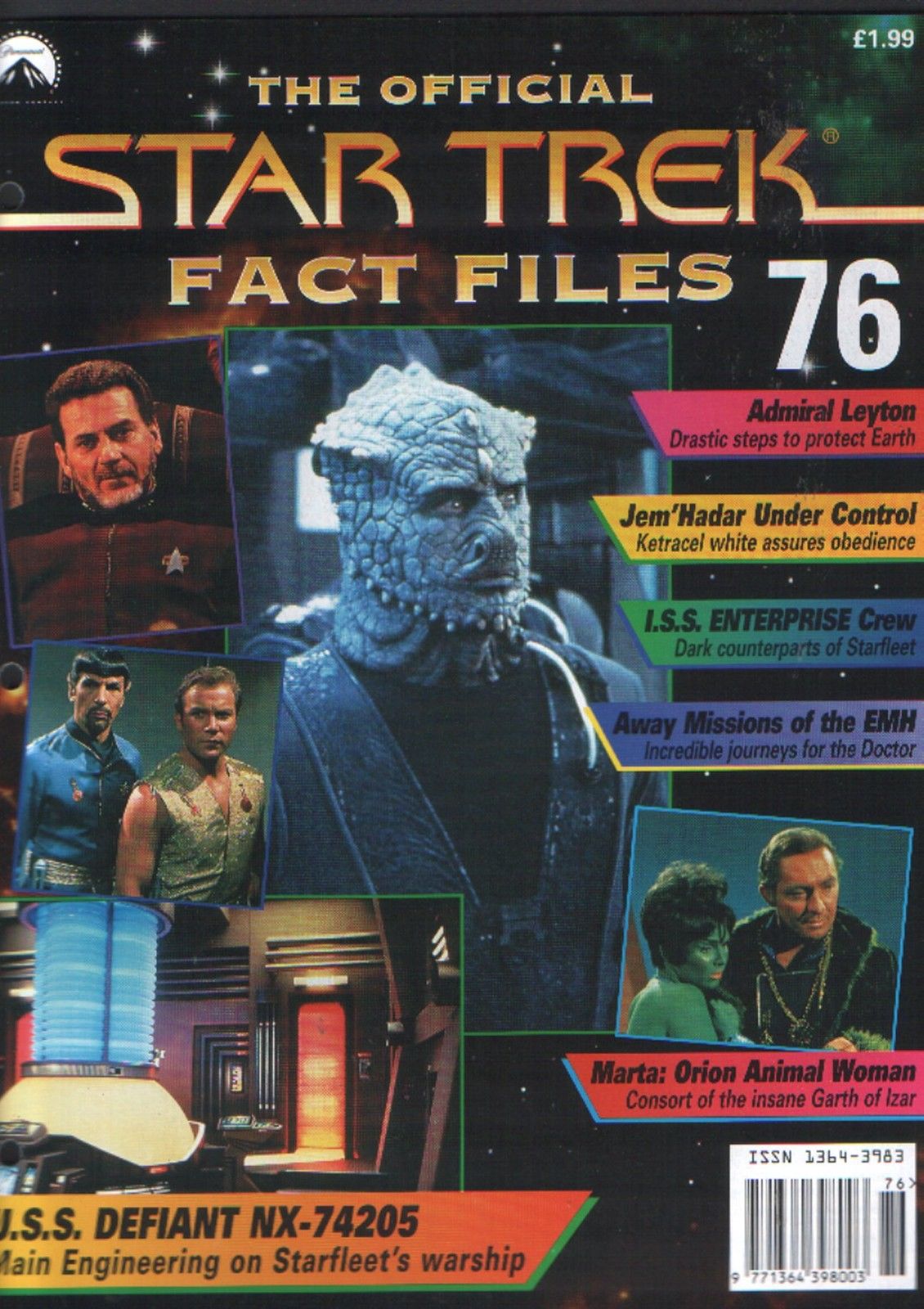 STAR TREK FACT FILES magazine side cover Issue 76  
