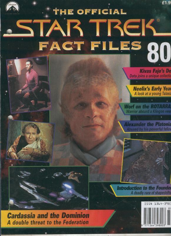 STAR TREK FACT FILES magazine side cover Issue 80  