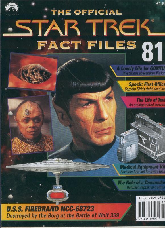 STAR TREK FACT FILES magazine side cover Issue 81  