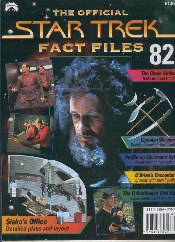 STAR TREK FACT FILES magazine side cover Issue 82  