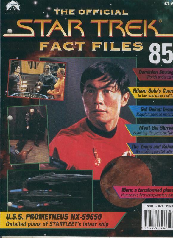 STAR TREK FACT FILES magazine side cover Issue 85  