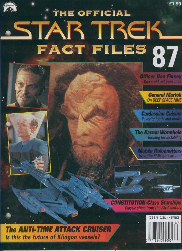 STAR TREK FACT FILES magazine side cover Issue 87  