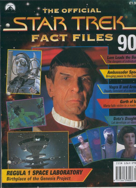 STAR TREK FACT FILES magazine side cover Issue 90  