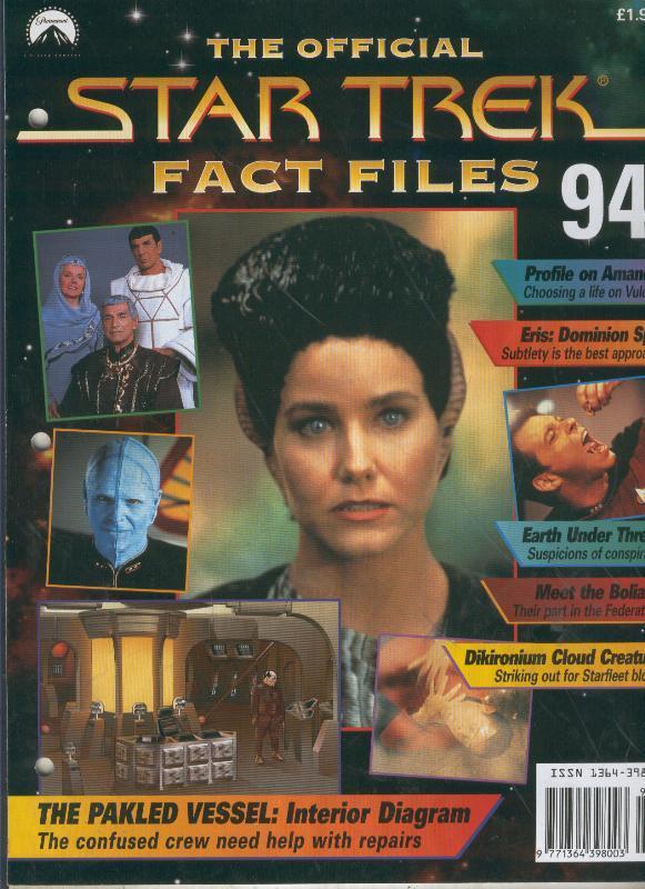 STAR TREK FACT FILES magazine side cover Issue 94  