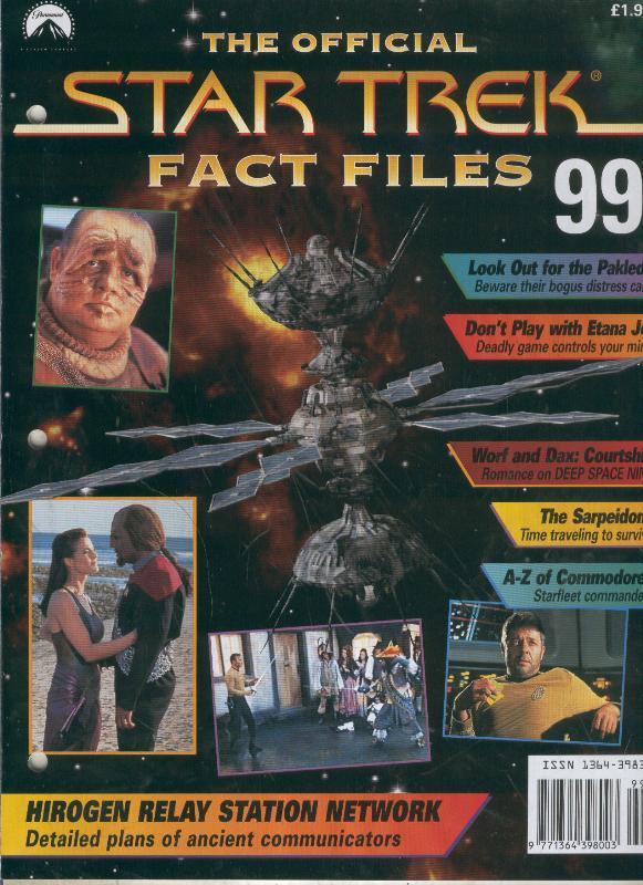 STAR TREK FACT FILES magazine side cover Issue 99  