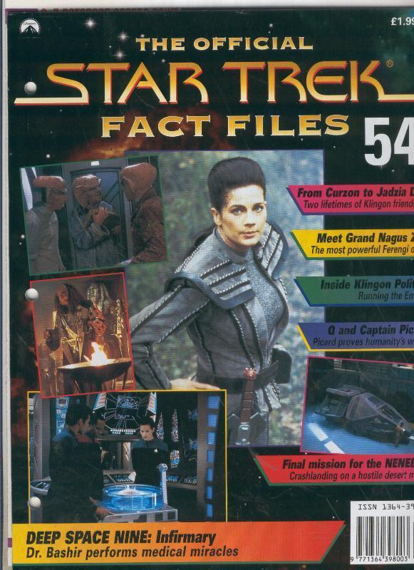 STAR TREK FACT FILES magazine side cover Issue 54  
