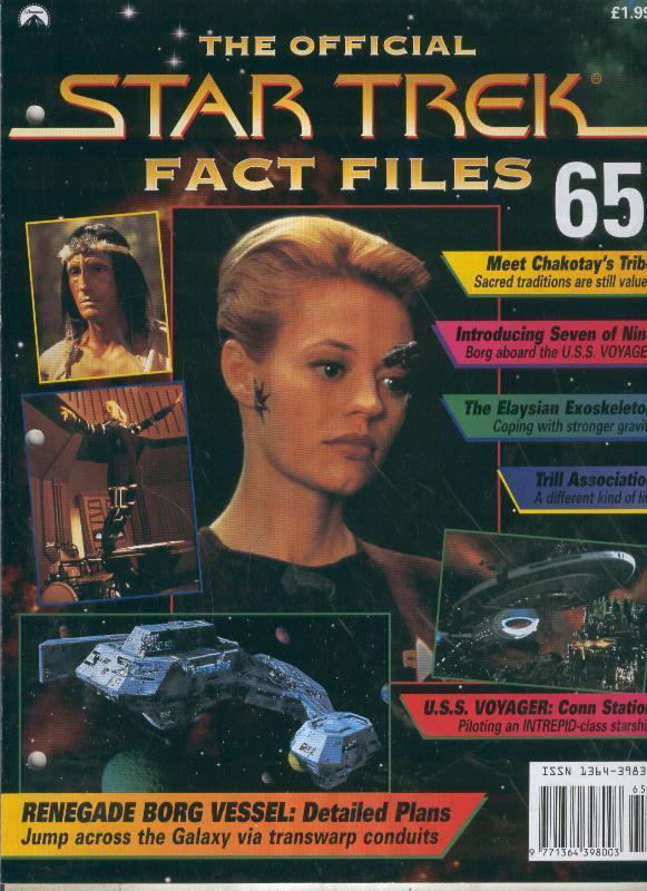 STAR TREK FACT FILES magazine side cover Issue 65  