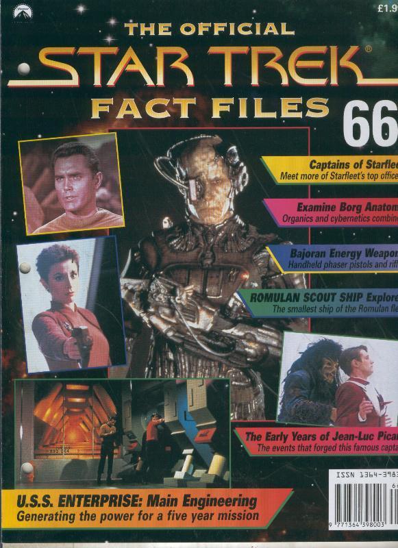STAR TREK FACT FILES magazine side cover Issue 66  