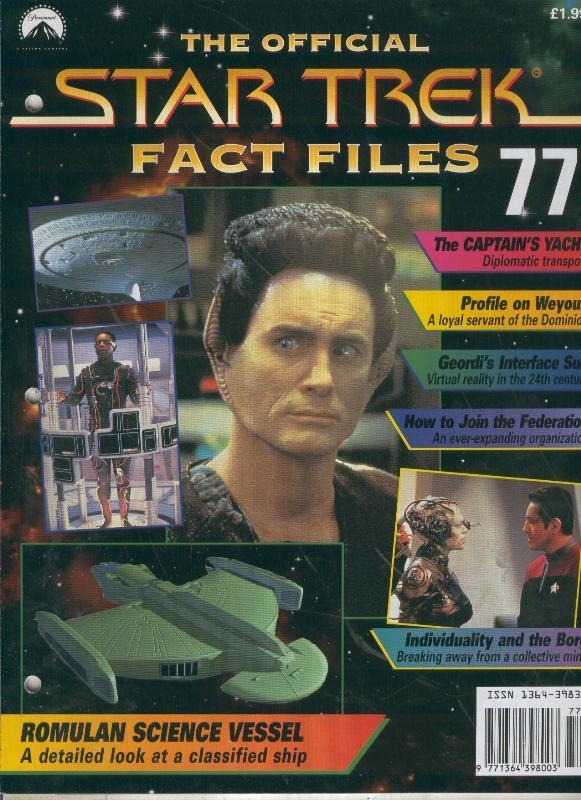 STAR TREK FACT FILES magazine side cover Issue 77  