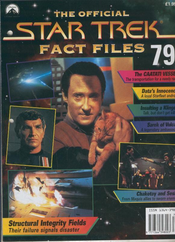 STAR TREK FACT FILES magazine side cover Issue 79  