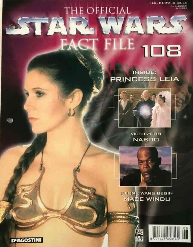 OFFICIAL STAR WARS FACT FILE | THE magazine side cover Issue 108  